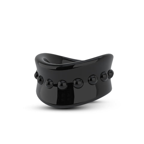 Stay Hard Beef Ball Stretcher Snug 1.5 Inch Black Adult Toy Ball Stretcher