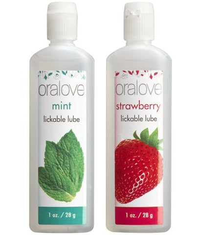 Doc Johnson Oral Love Lubricant Duo Strawberry Mint Flavor Oral Gels & Sprays