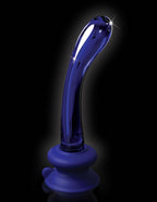 Icicles Blue Glass Massager with Silicone Suction Cup > Glass > Dildos