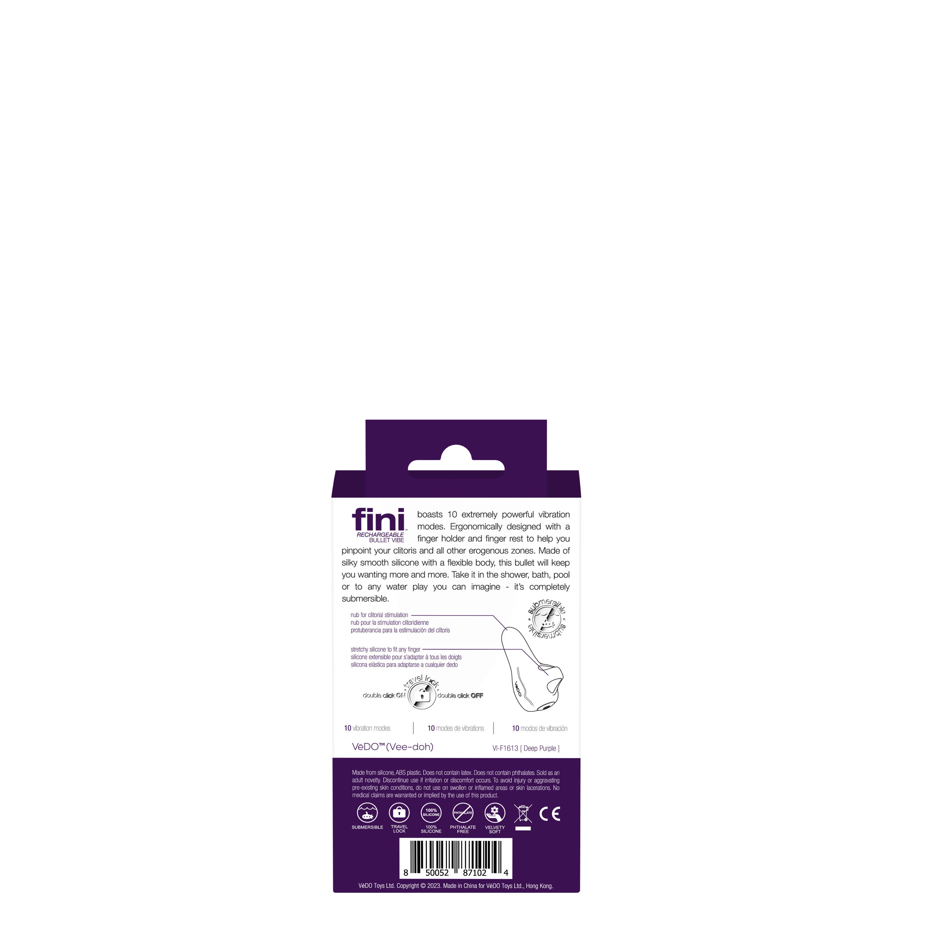 Fini Bullet Vibrator Pink with 10 Vibration Modes > Vibrators > Finger Vibrators