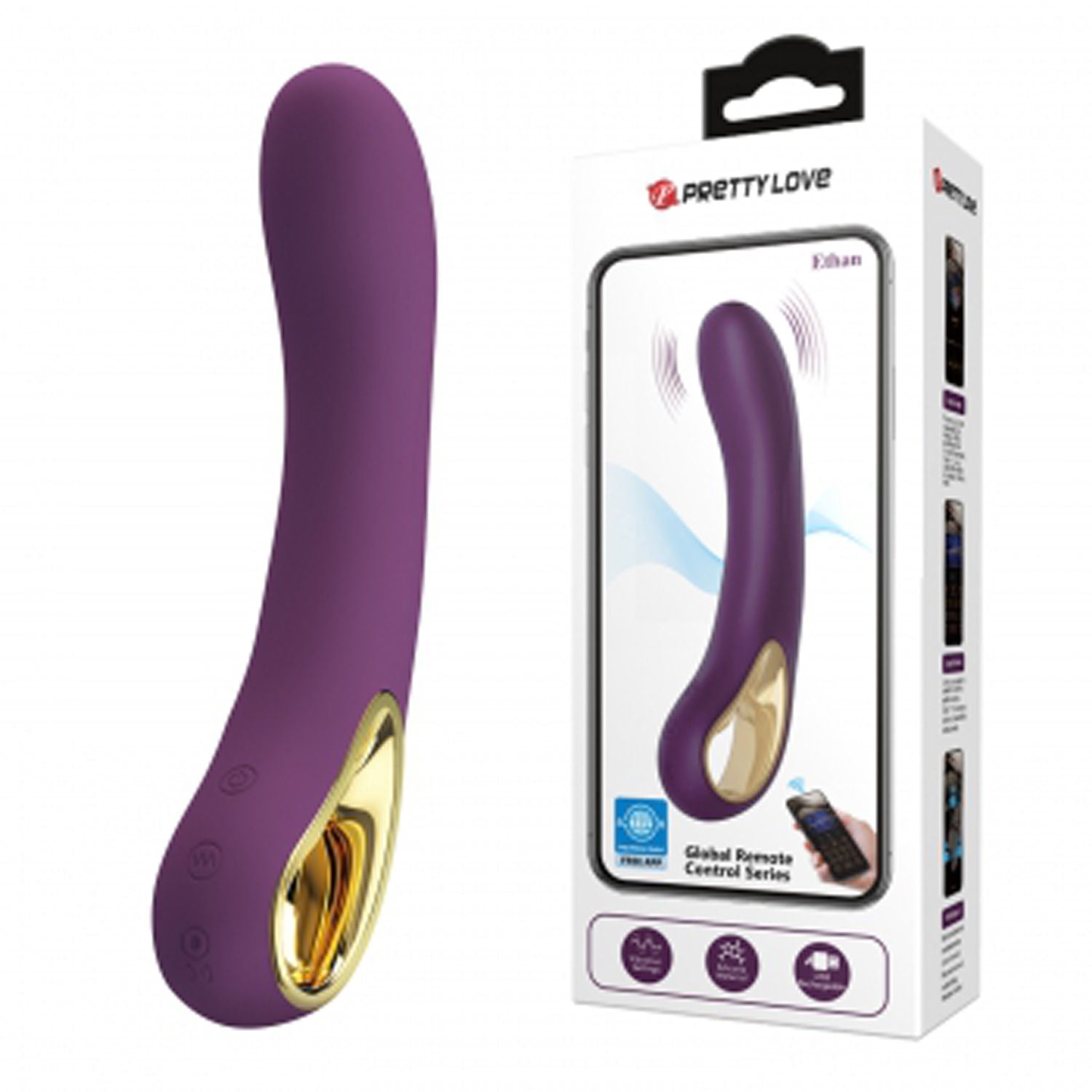 Ethan Global App Controlled Vibrator with Flexible Silicone Shaft Vibrators