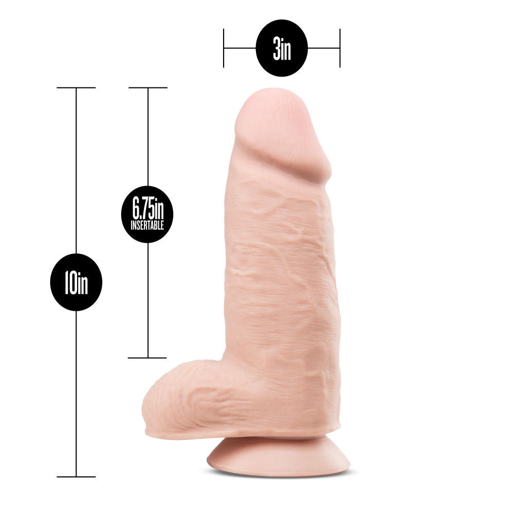 Au Naturel Vanilla 10 Inch Dual Density Realistic Dildo Dongs Realistic