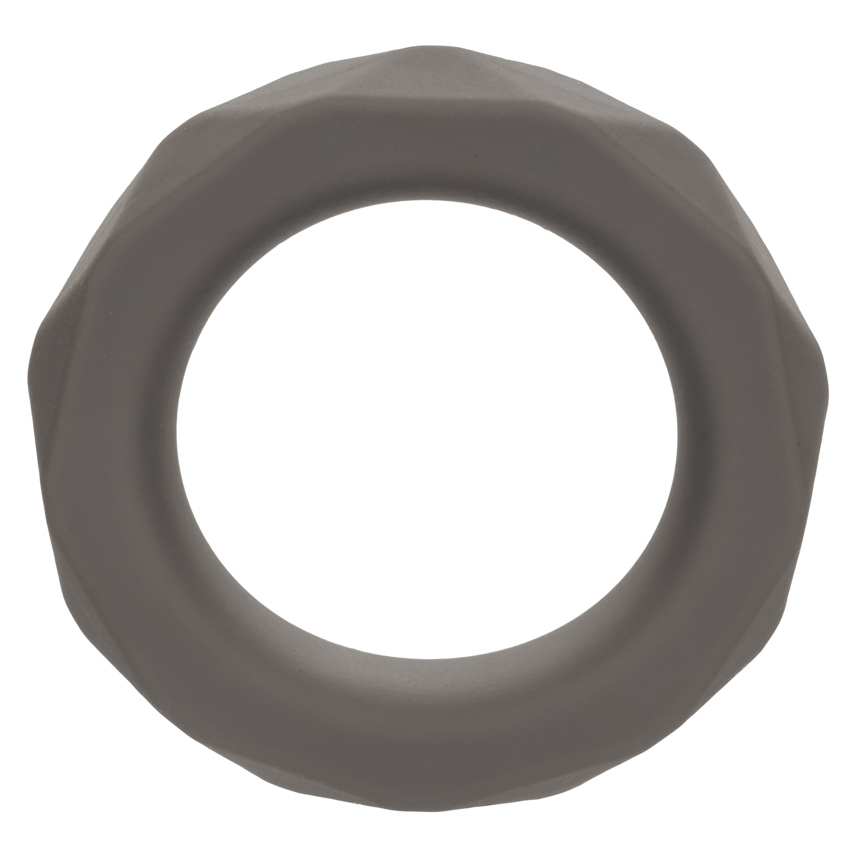 Alpha Liquid Silicone Prolong Prismatic Ring Gray 1 Inch Diameter Stretchy Durable Silicone COCK RINGS