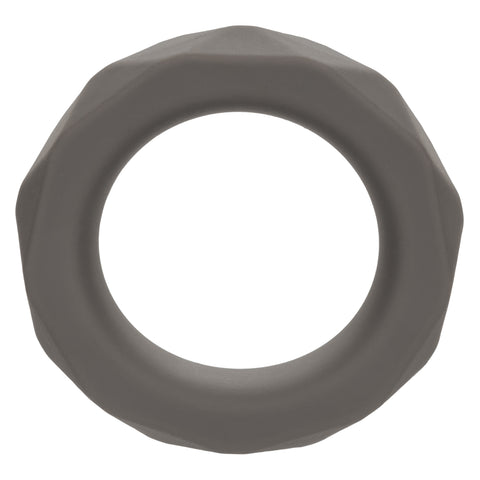 Alpha Liquid Silicone Prolong Prismatic Ring Gray 1 Inch Diameter Stretchy Durable Silicone COCK RINGS