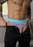Soo Cumfy Gingham – Bamboo Spandex Low Rise Fabric Thong > Clothes > Panties