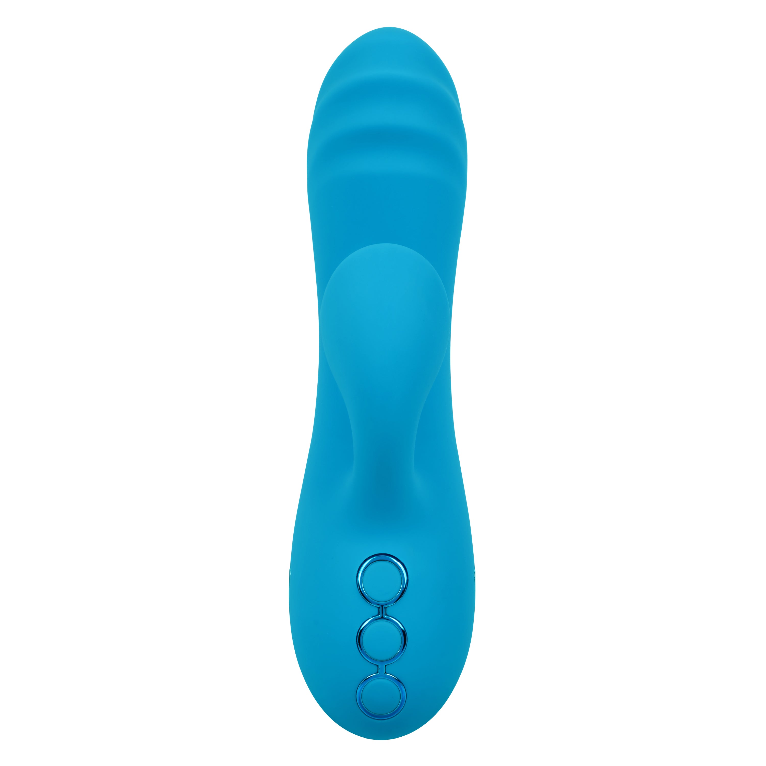 California Dreaming Sunset Beach Seducer Blue Silicone Dual Stimulator with 3 Vibration Speeds and 10 Suction Functions VIBRATORS-RABBIT