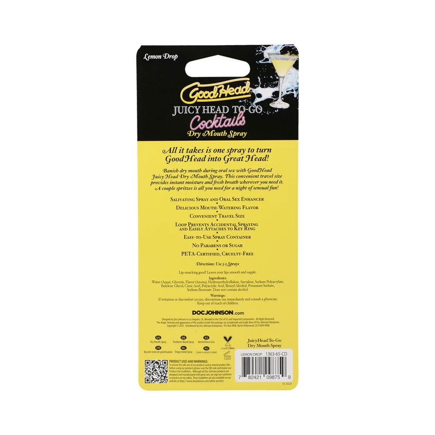 Goodhead Juicy Head (Lemon Drop) – Travel-Size Dry Mouth Spray > Lube > Oral Gels & Sprays