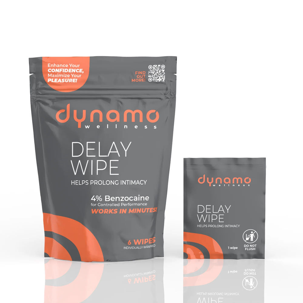 Dynamo Wellness Delay Wipes 4% Benzocaine Desensitizing 6 Pack Default Title ENHANCERS