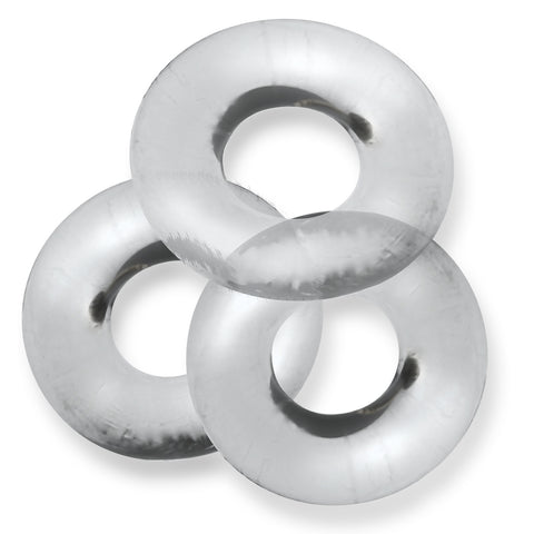 Fat Willy 3 Piece Jumbo Cockrings Clear for Enhanced Pleasure and Performance COCK RING Set