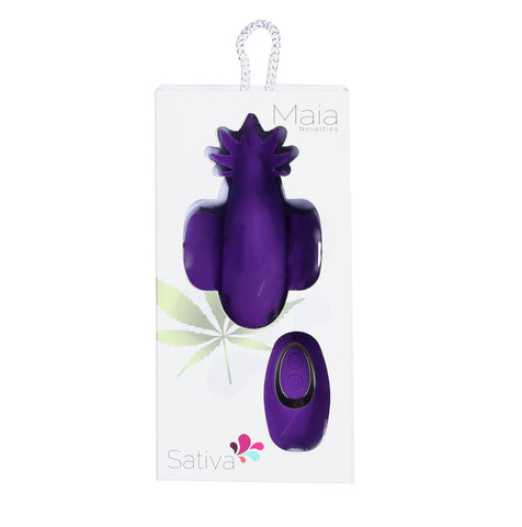 Sativa Remote Control Panty Vibrator with 10 Functions Purple Panty Vibrators