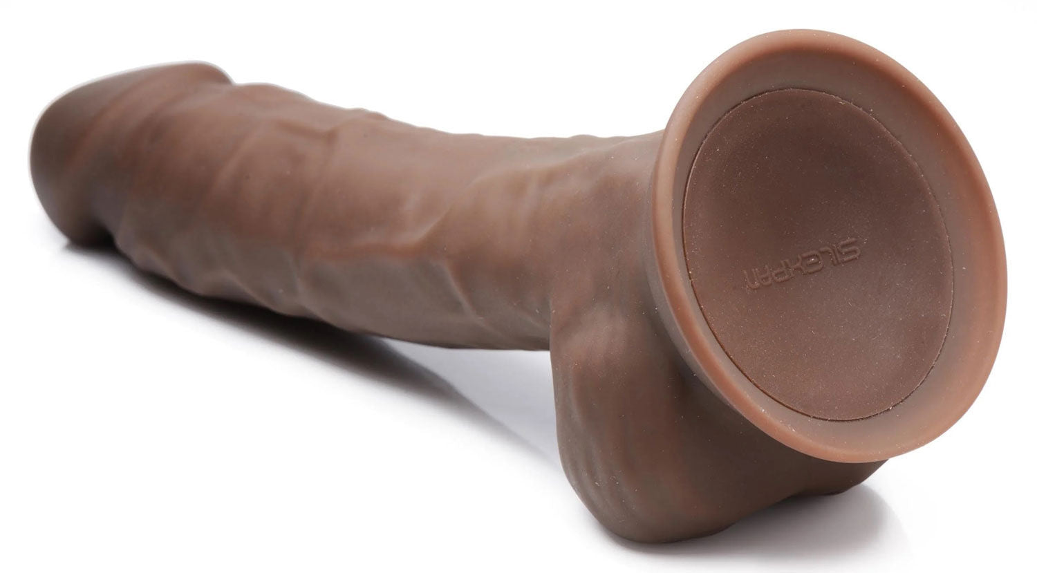 Fleshstixxx Bendable 8 Inch Vibrating Silicone Dildo Brown Dongs Realistic