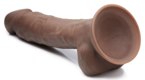 Fleshstixxx Bendable 8 Inch Vibrating Silicone Dildo Brown Dongs Realistic