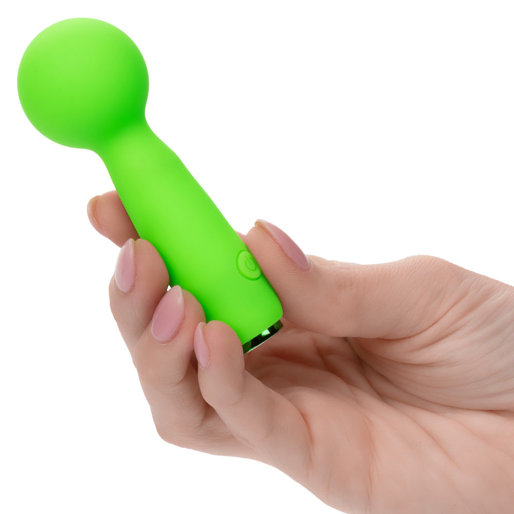 Neon Vibes The Bubbly Vibe Mini Massager in Bright Green with 10 Functions and USB Rechargeable Vibrators