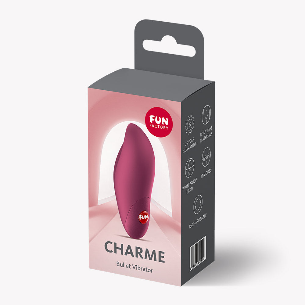 Fun Factory Charme – USB-C Rechargeable Silicone Clitoral Stimulator Burgundy > Sex Toys For Ladies > Clitoral Vibrators and Stimulators