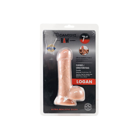 Raw Ultra Realistic Double Layered Dildo Logan 17.5cm Dongs Realistic