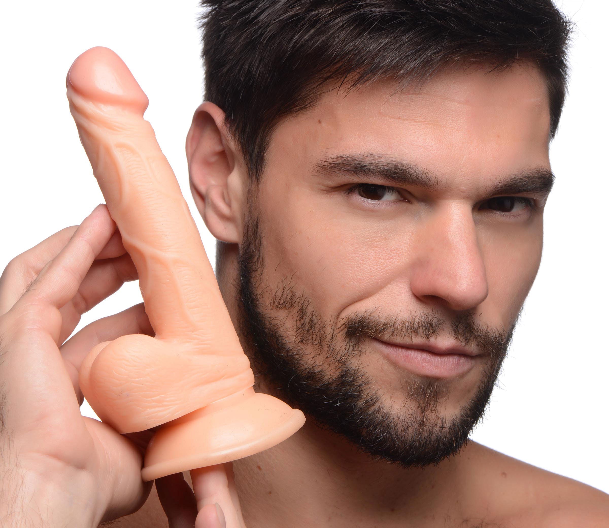 Pop Pecker 6.5 Inch Realistic Dildo with Balls and Suction Base Dongs Realistic