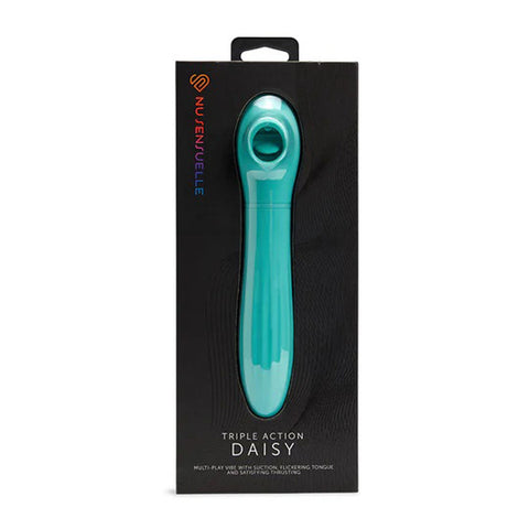 Nu Sensuelle Triple Action Daisy (Electric Blue) – Electric Thrusting Vibrator Vibrators