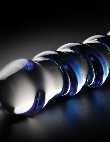 Icicles No 5 Clear Blue Glass Adult Massager Handcrafted Toy > Sex Toys > Glass