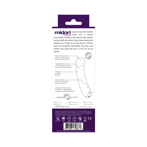 Midori G-Spot Vibrator with 10 Modes in Black Vibrators - G Spot