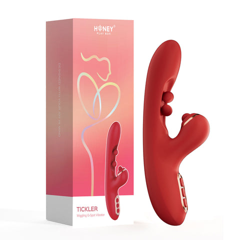 Tickler Wiggling G-Spot Vibrator - Red Red VIBRATORS-RABBIT