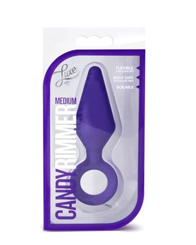 Medium Candy Rimmer Fuchsia Satin Silicone Anal Plug for Beginners Butt Plugs