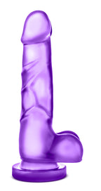 B Yours Sweet N Hard 4 Realistic Dong with Suction Base Blue Purple > Dildos > Slim Dildos