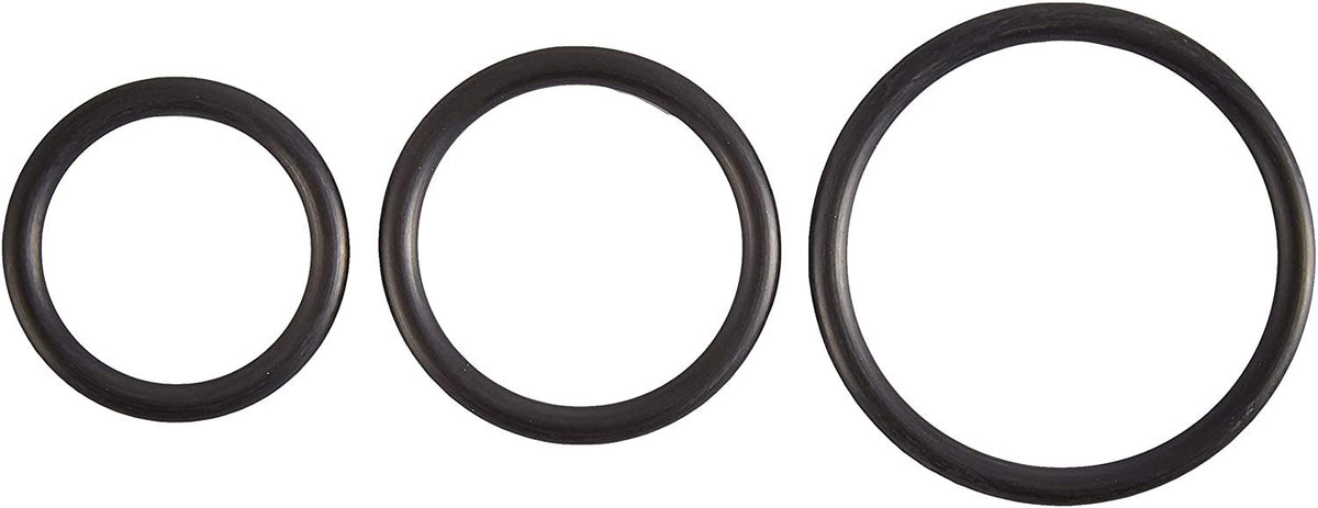 Spartacus Rubber Cock Ring Set (Black) – Versatile Silicone Cock Rings Black > Cock Ring > Sets