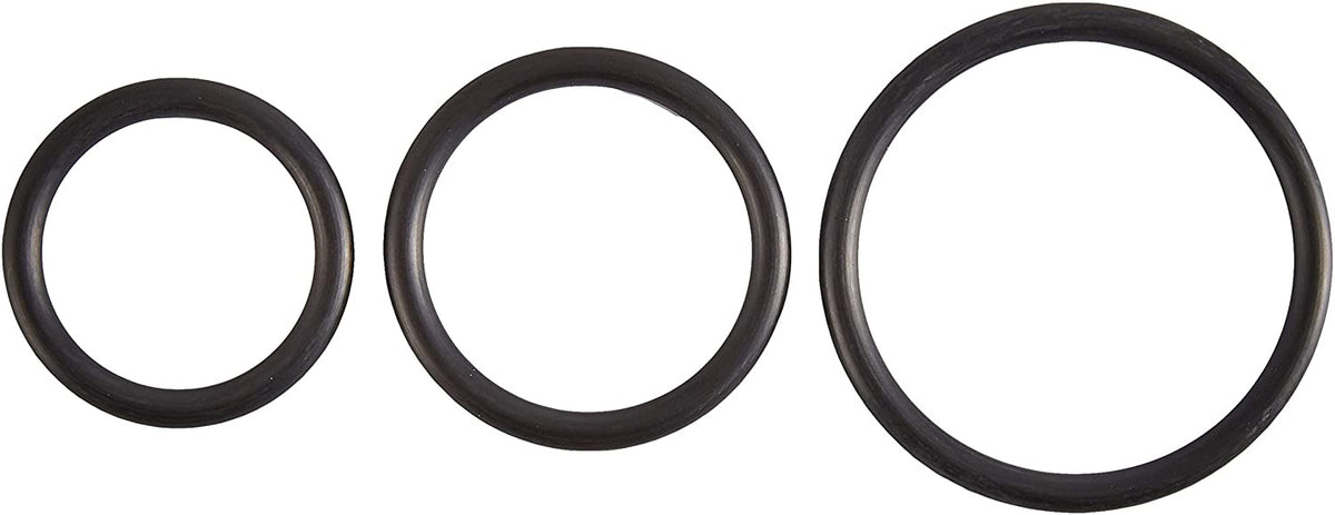 Spartacus Rubber Cock Ring Set (Black) – Versatile Silicone Cock Rings > Cock Ring > Sets