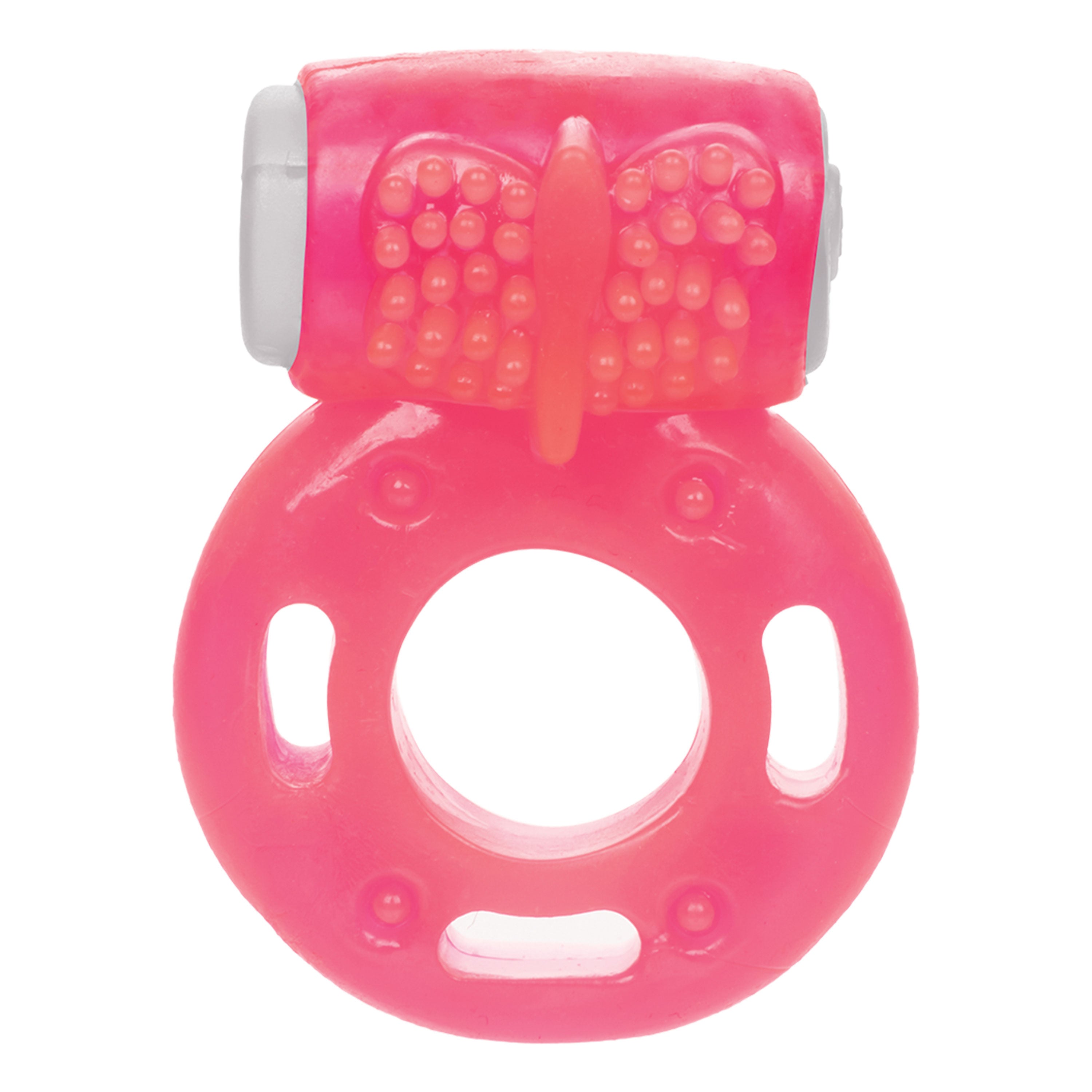 Foil Pack Vibrating Cock Ring Pink for Enhanced Pleasure Fun Cock Rings Vibrating