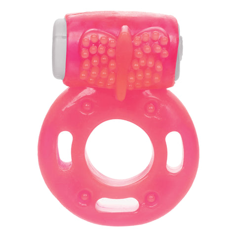 Foil Pack Vibrating Cock Ring Pink for Enhanced Pleasure Fun Cock Rings Vibrating