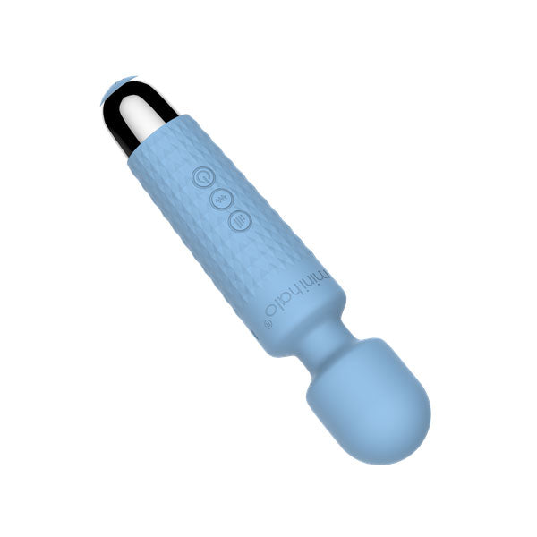 Shibari Mini Wand Halo (Powder Blue) – Powerful Wand Massager with 20 Vibration Patterns and Bendable Neck > Sex Toys > Massage Wands