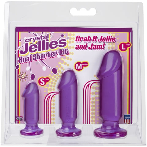 Anal Starter Kit Purple with Three Sizes for Beginners > Anal Range > Butt Plug Kits
