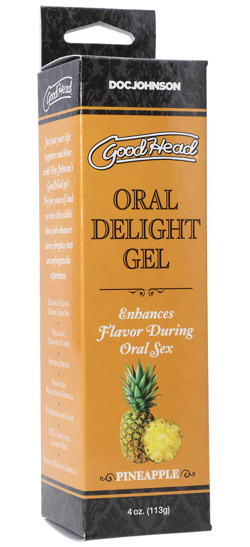 GoodHead Oral Delight Gel Pineapple Flavor 4 oz Enhances Flavor During Oral Sex Default Title Oral Gels & Sprays