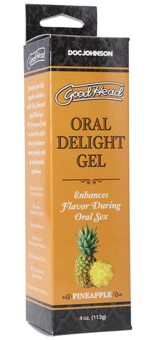 GoodHead Oral Delight Gel Pineapple Flavor 4 oz Enhances Flavor During Oral Sex Default Title Oral Gels & Sprays