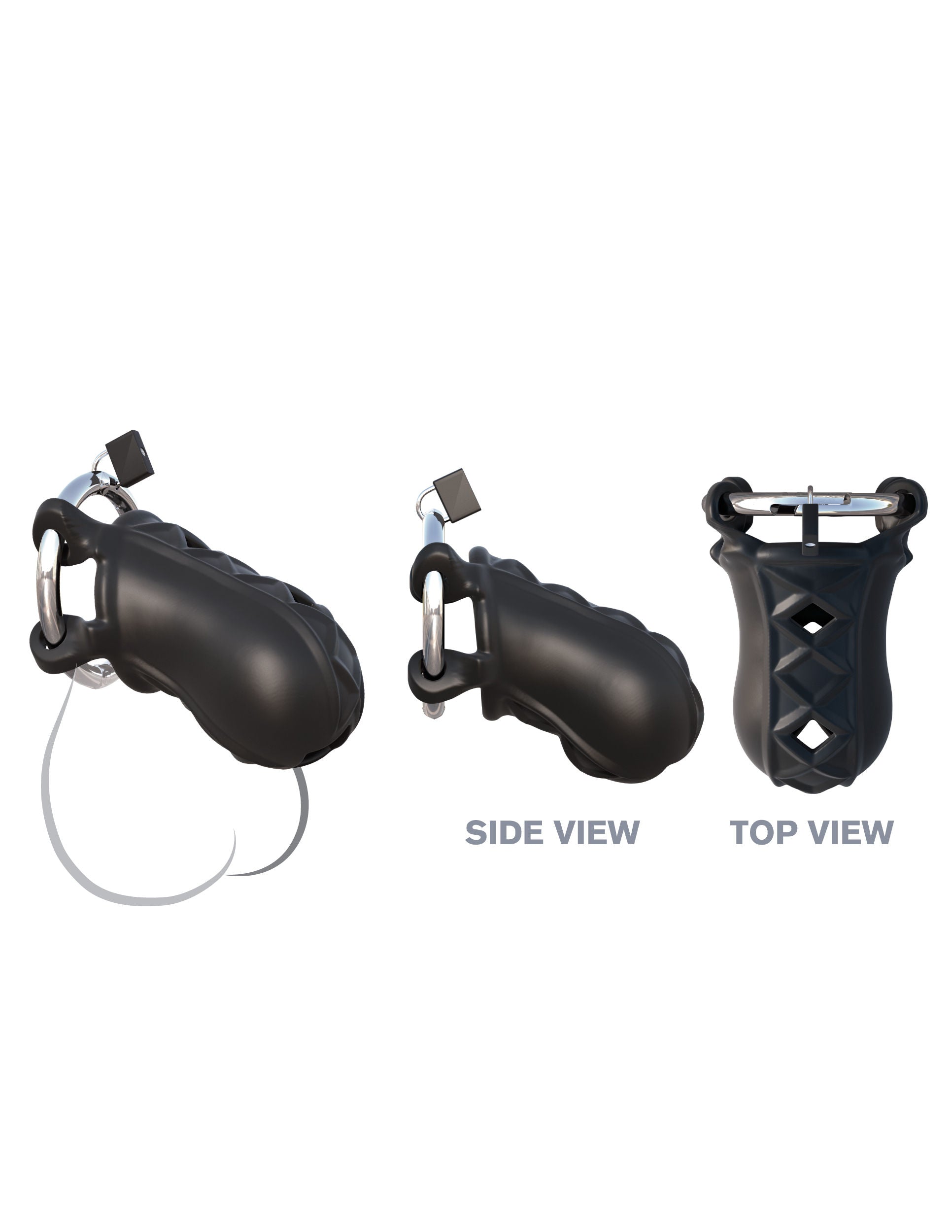 Fantasy C-Ringz Extreme Silicone (Black) – Silicone Cock Blocker Cages