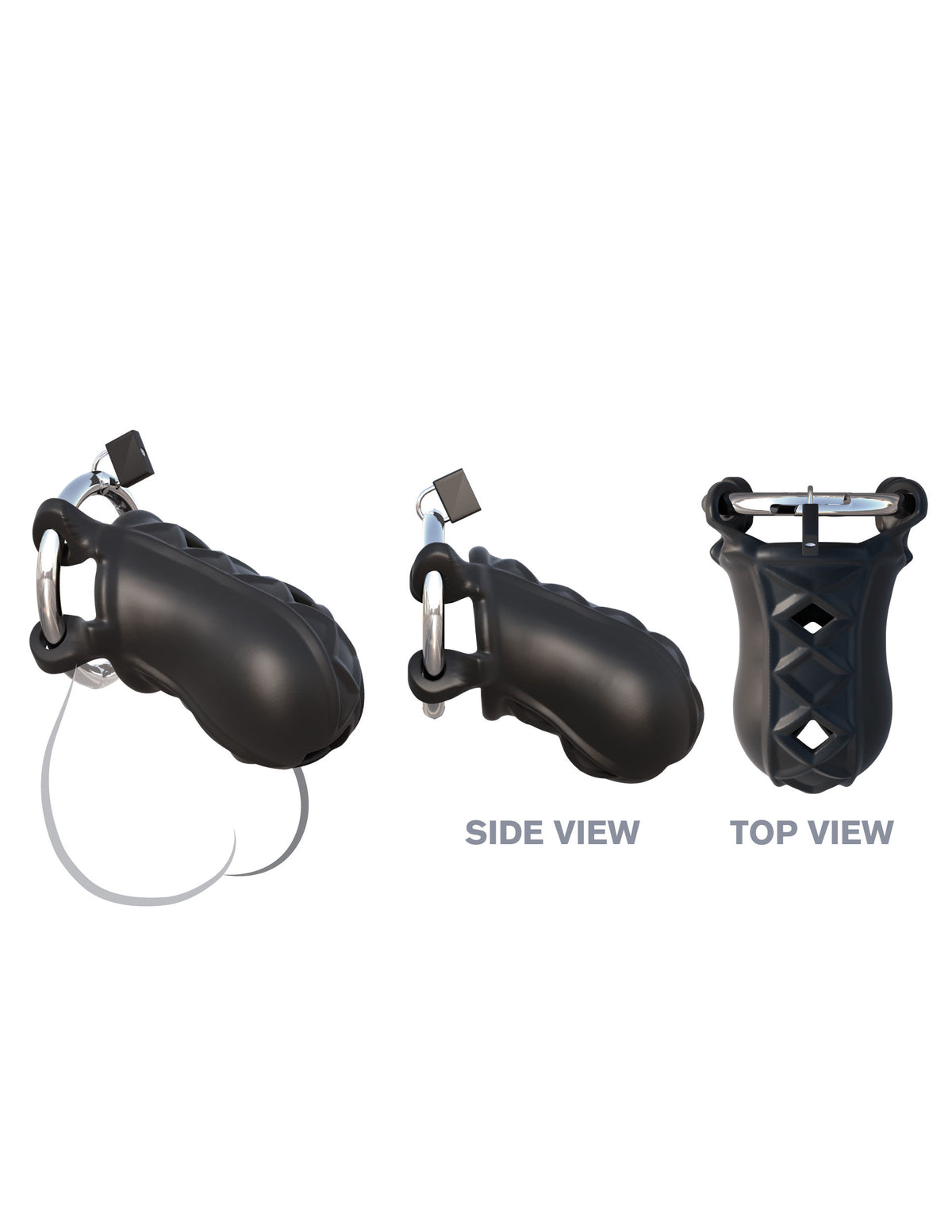 Fantasy C-Ringz Extreme Silicone (Black) – Silicone Cock Blocker > Bondage Gear > Male Chastity