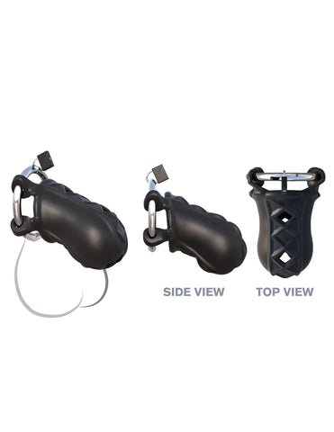Fantasy C-Ringz Extreme Silicone (Black) – Silicone Cock Blocker Cages