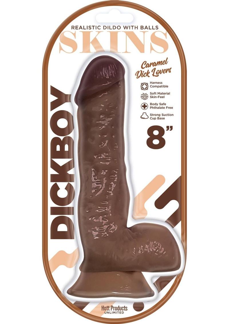Dickboy Skins 9 Inch Realistic Dildo With Balls Caramel > Dildos > Large Dildos
