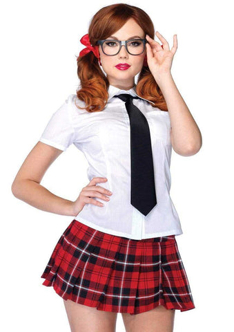Leg Avenue Private School Sweetie Costume (White Red) – Erotic Clothing Costumes
