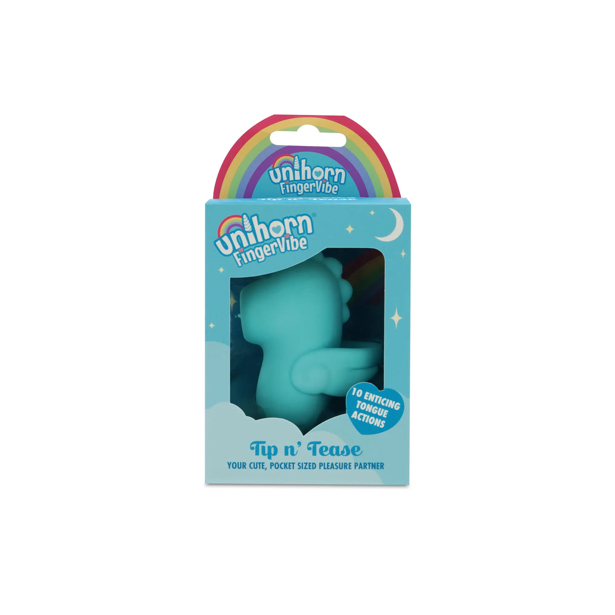Unihorn Tip N Tease – 10 Speed Wearable Finger Vibrator Blue > Vibrators > Finger Vibrators