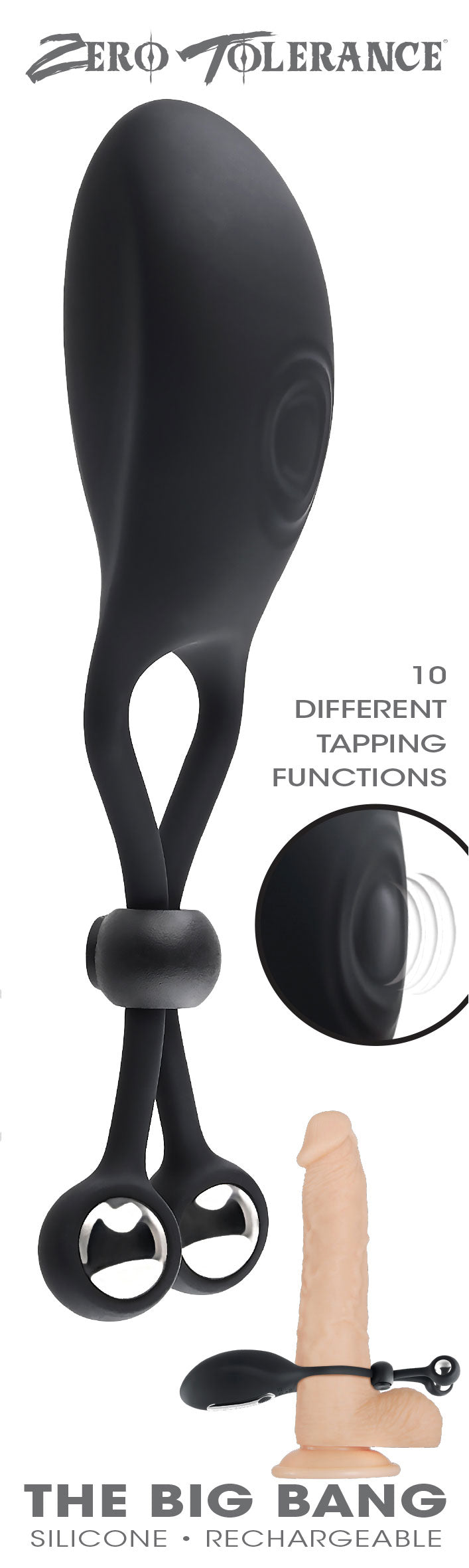 Zero Tolerance THE BIG BANG USB Rechargeable Cock Ring 4cm Cock Rings Vibrating