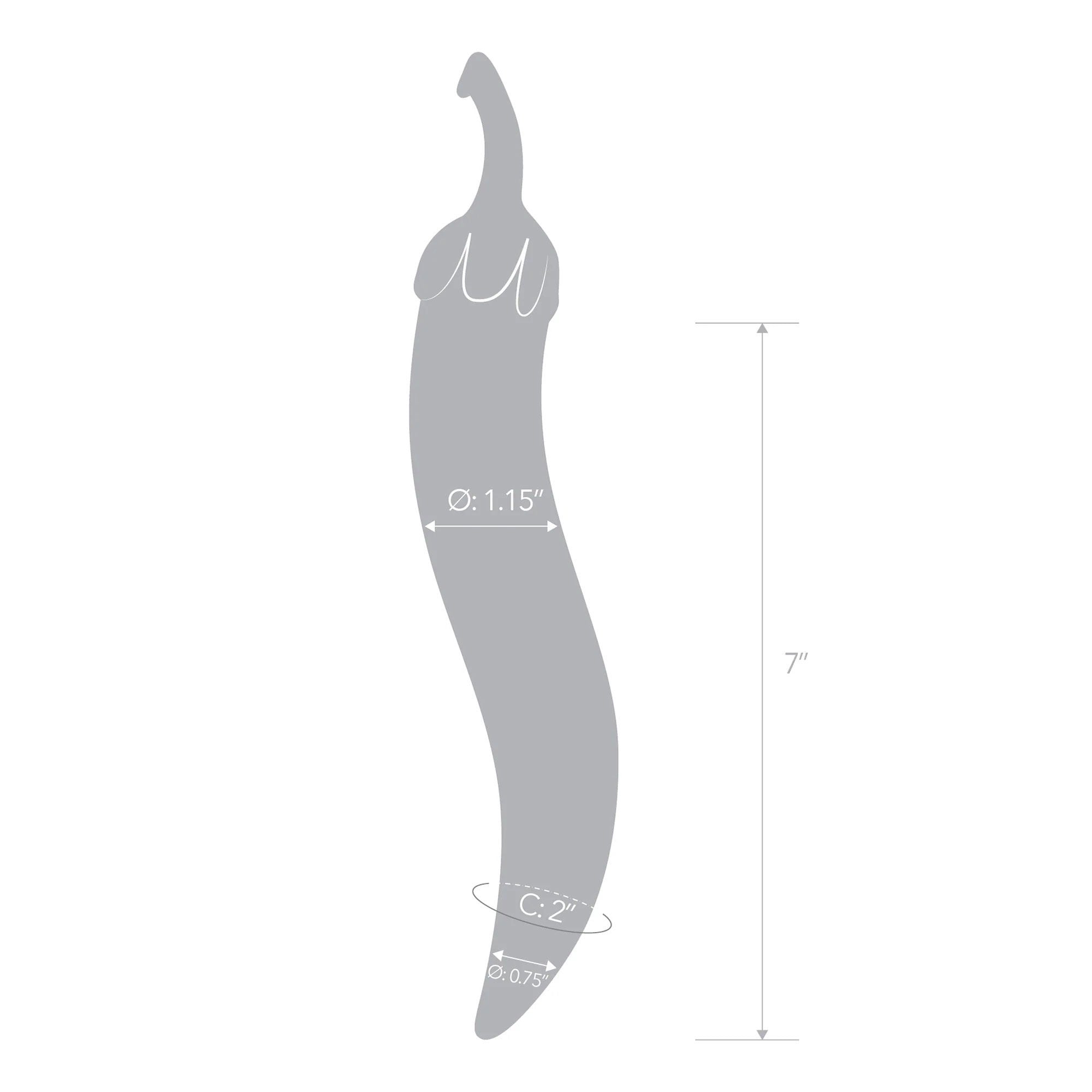 Glas Naturals Chili Pepper Glass Dildo Eco-Friendly Toy Clear DONGS Glass