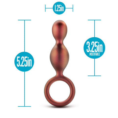 Anal Adventures Duo Loop Plug Copper Adult Anal Toy Copper Butt Plugs