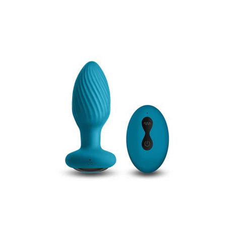 Inya Alpine 2.0 Teal Remote Controlled Butt Plug 10.7 cm Blue Butt Plugs - Vibrating