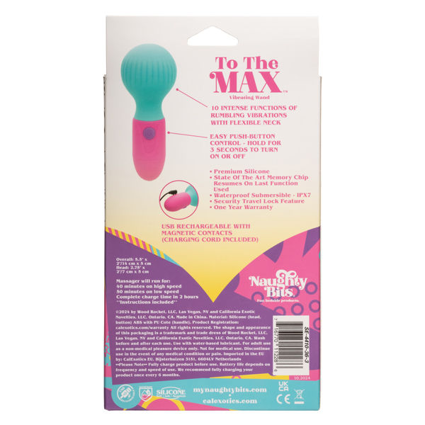 Naughty Bits To The Max Vibrating Wand Mini Massager Multi Electric Massager