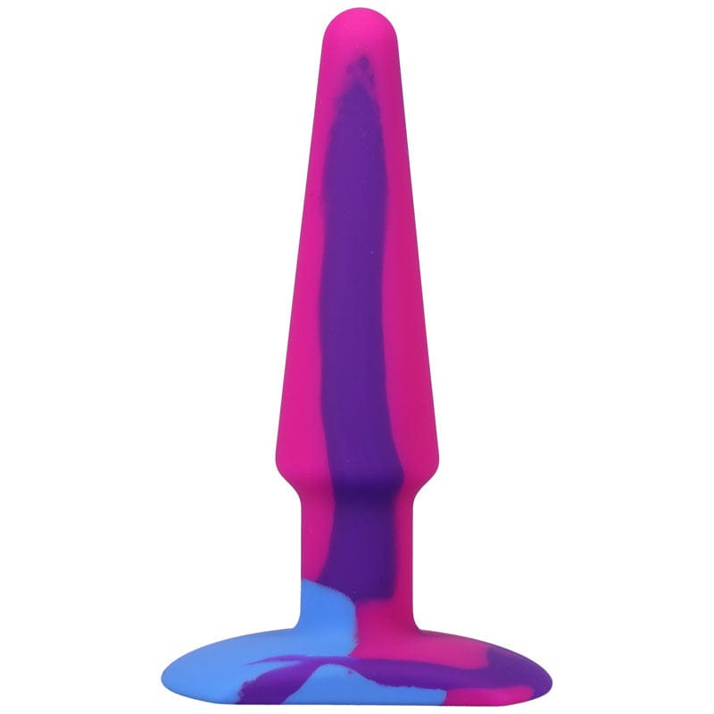 Doc Johnson ANAL TOYS Coloured A-Play Groovy Silicone Anal Plug- 5 inch - Berry 782421083335