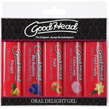 Doc Johnson LOTIONS & LUBES GoodHead Oral Delight Gel - 5 Pack - Flavoured Oral Gels 782421081676.