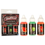 Doc Johnson LOTIONS & LUBES Goodhead - Tingle Drops - Oral Sex Gels - Pack of 3 Flavours 782421014438
