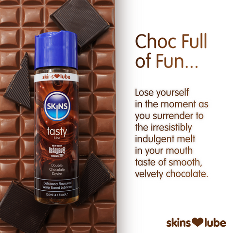 Skins Double Chocolate Desire – Water-Based Flavored Lubricant 130ml > Lube > Flavoured