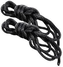 Sex and Mischief Silky Black Bondage Rope with Knot Guide Two 6-Foot Ropes Bondage Rope > Bondage Gear > Rope